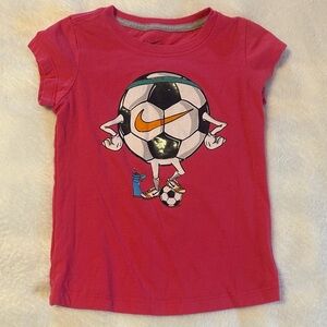 Nike Kids' Pink Soccer Ball T-Shirt